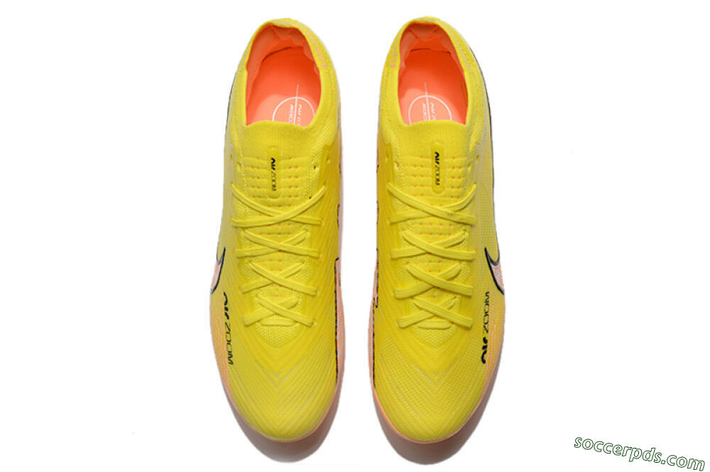Nike Air Zoom Mercurial Vapor 15 Elite AG Low-Tops Football Boots - Yellow/Pink 4