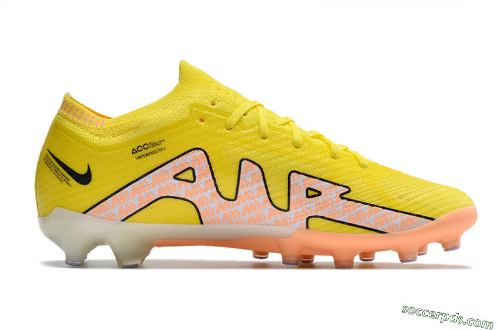 Nike Air Zoom Mercurial Vapor 15 Elite AG Low-Tops Football Boots - Yellow/Pink 7