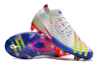 Adidas Predator FIFA World Cup Qatar 2022 Edge+ FG Low-Tops Football Boots - White/Red/Blue