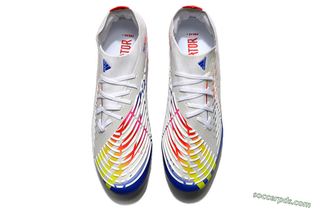 Adidas Predator FIFA World Cup Qatar 2022 Edge+ FG Low-Tops Football Boots - White/Red/Blue 4