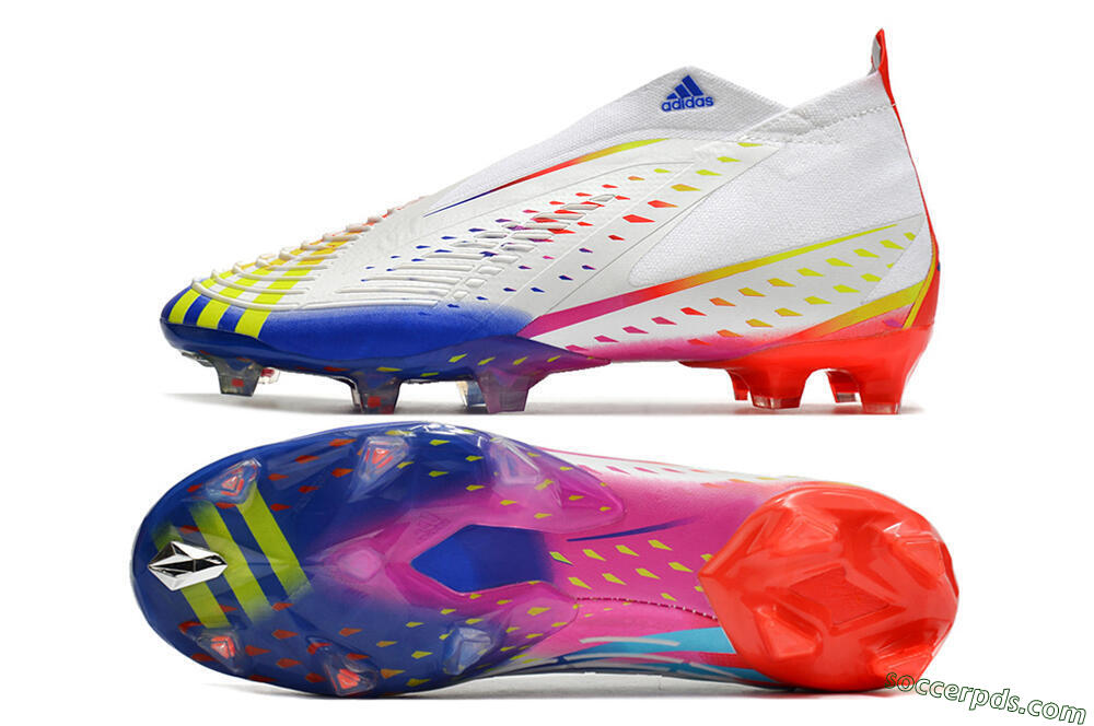 Adidas Predator FIFA World Cup Qatar 2022 Edge+ FG High-Tops Football Boots - White/Red/Blue 0