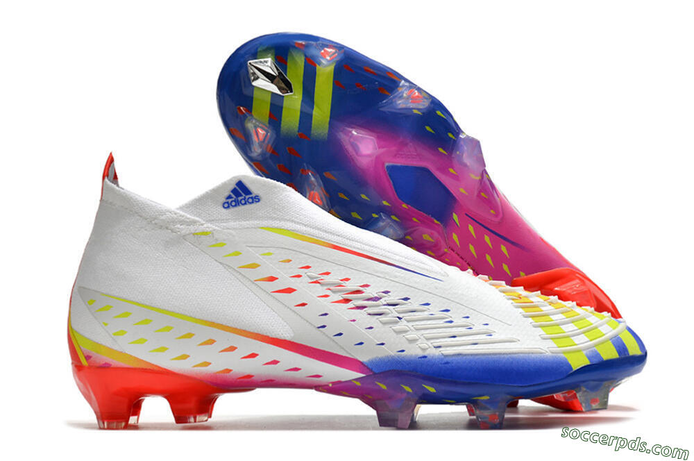 Adidas Predator FIFA World Cup Qatar 2022 Edge+ FG High-Tops Football Boots - White/Red/Blue 1