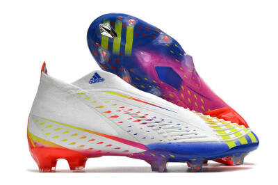 Adidas Predator FIFA World Cup Qatar 2022 Edge+ FG High-Tops Football Boots - White/Red/Blue