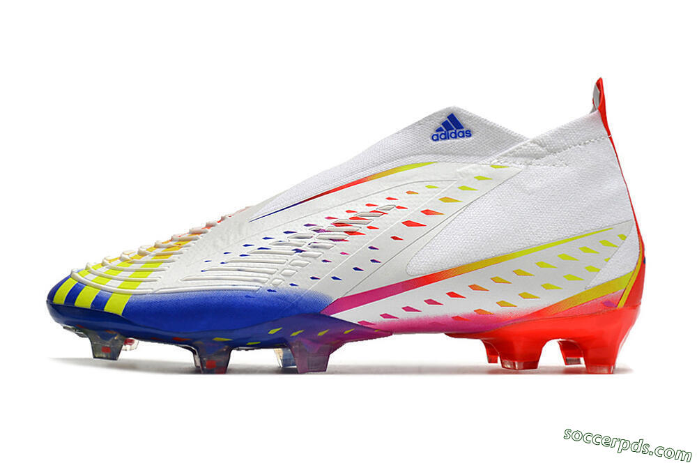 Adidas Predator FIFA World Cup Qatar 2022 Edge+ FG High-Tops Football Boots - White/Red/Blue 2