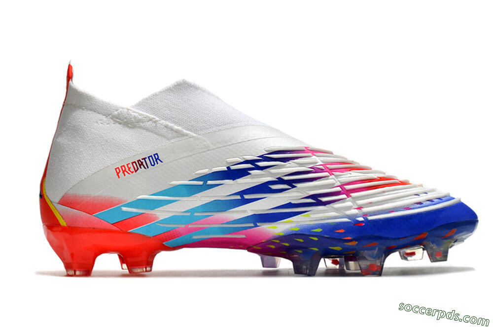 Adidas Predator FIFA World Cup Qatar 2022 Edge+ FG High-Tops Football Boots - White/Red/Blue 7