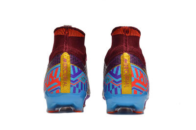 Nike Air Zoom Mercurial Superfly 9 Elite AG High-Tops Football Boots - Red/Gold/Blue