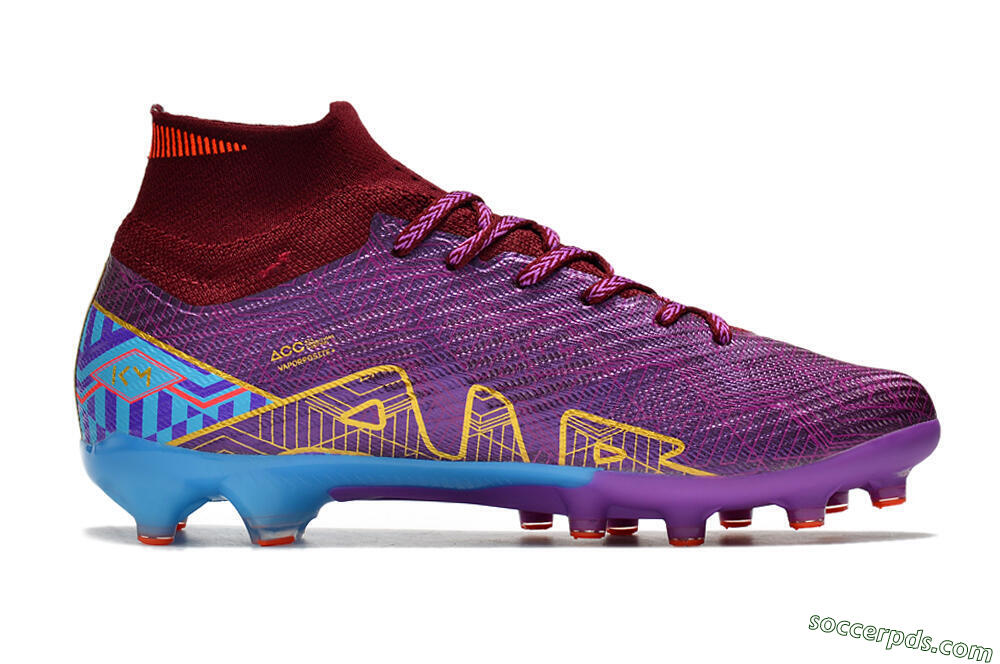 Nike Air Zoom Mercurial Superfly 9 Elite AG High-Tops Football Boots - Red/Gold/Blue 7