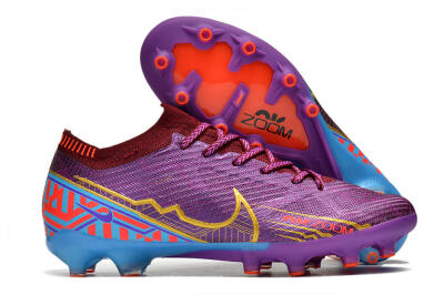 Nike Air Zoom Mercurial Vapor 15 Elite AG Low-Tops Football Boots - Red/Gold/Blue