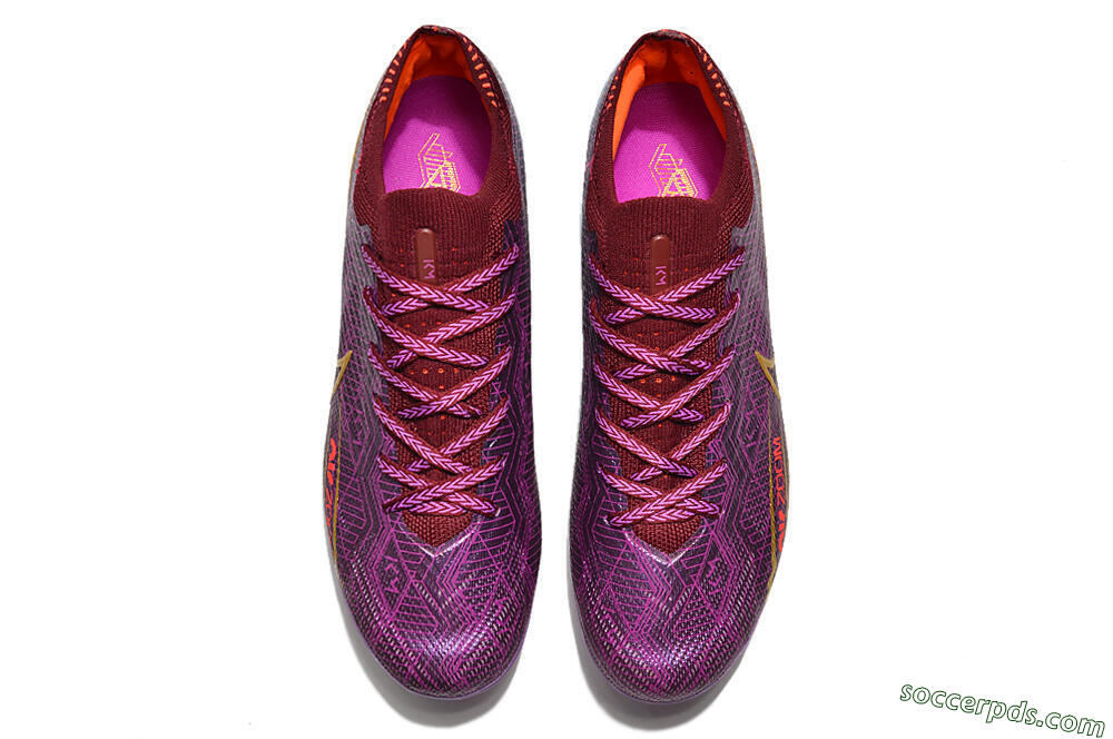 Nike Air Zoom Mercurial Vapor 15 Elite AG Low-Tops Football Boots - Red/Gold/Blue 4