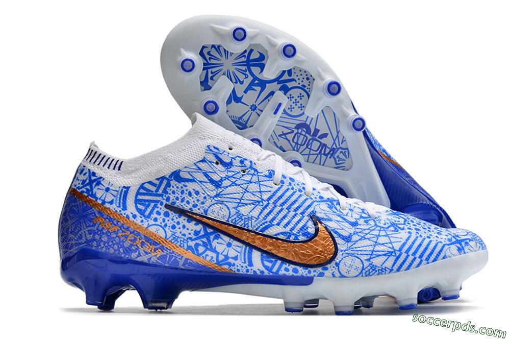 Nike Air Zoom Mercurial Vapor 15 Elite AG Low-Tops Football Boots - Blue/White 1