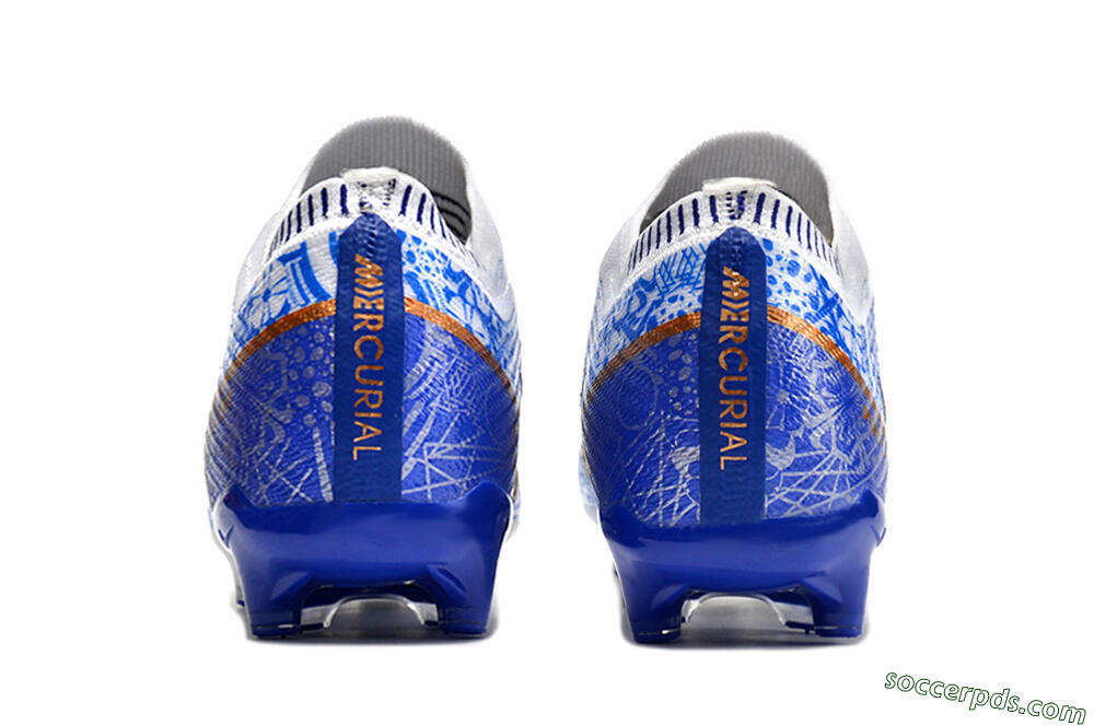 Nike Air Zoom Mercurial Vapor 15 Elite AG Low-Tops Football Boots - Blue/White 5