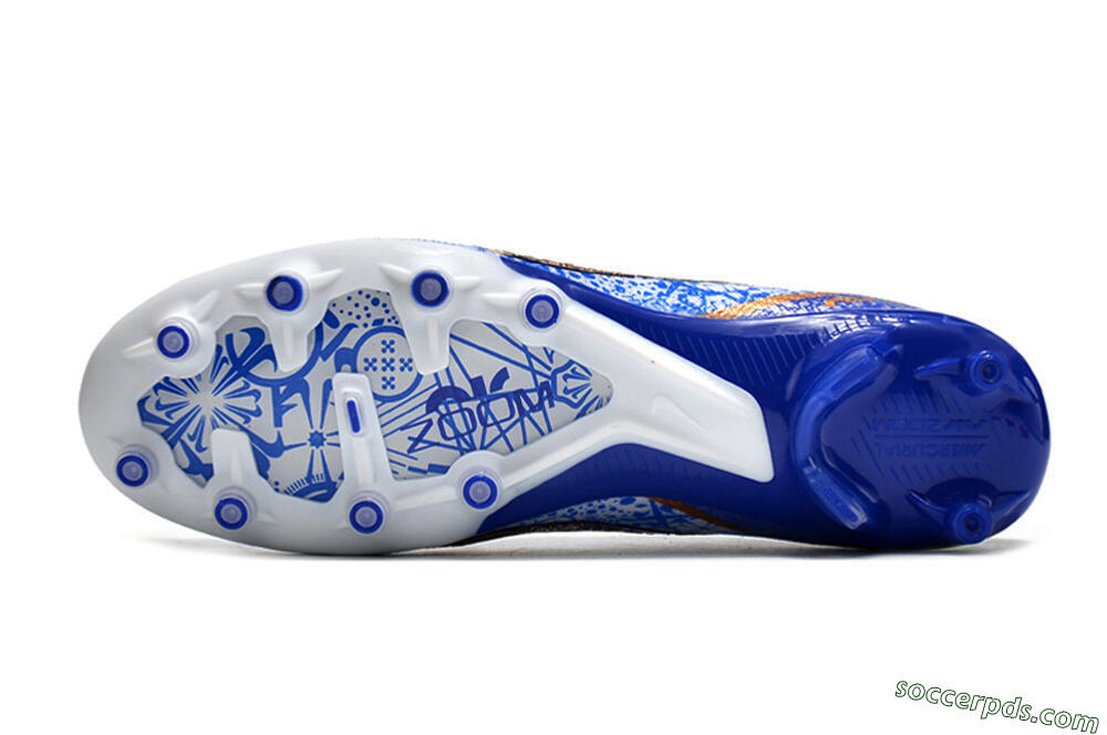 Nike Air Zoom Mercurial Vapor 15 Elite AG Low-Tops Football Boots - Blue/White 6