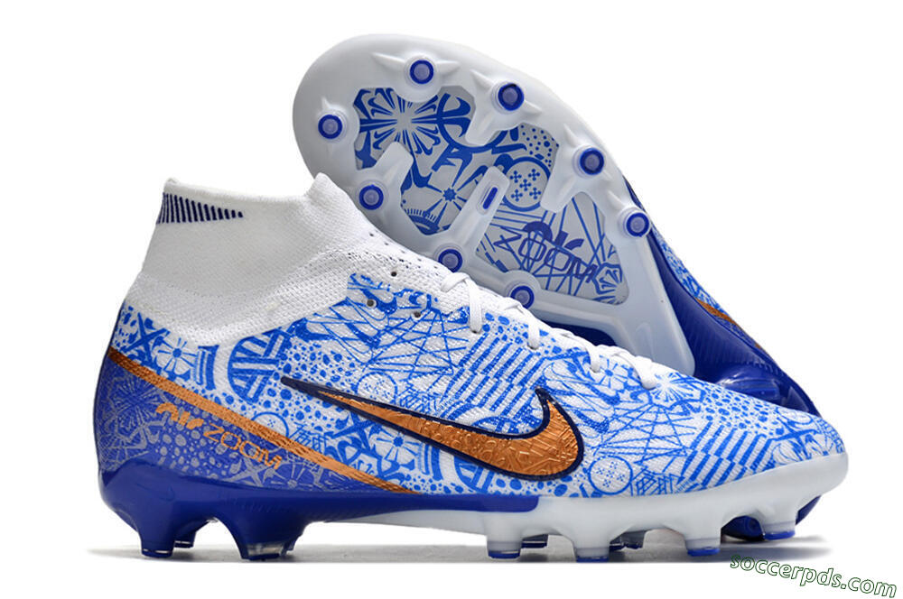 Nike Air Zoom Mercurial Superfly 9 Elite AG High-Tops Football Boots - Blue/White 1
