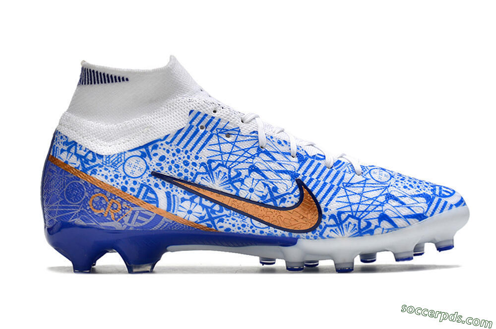 Nike Air Zoom Mercurial Superfly 9 Elite AG High-Tops Football Boots - Blue/White 7