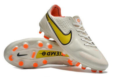 Nike Tiempo Legend 9 Elite FG Low-Tops Football Boots - White/Yellow