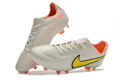 Nike Tiempo Legend 9 Elite FG Low-Tops Football Boots - White/Yellow