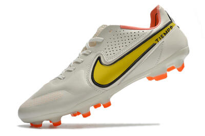 Nike Tiempo Legend 9 Elite FG Low-Tops Football Boots - White/Yellow