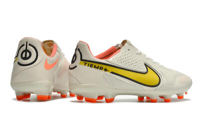 Nike Tiempo Legend 9 Elite FG Low-Tops Football Boots - White/Yellow