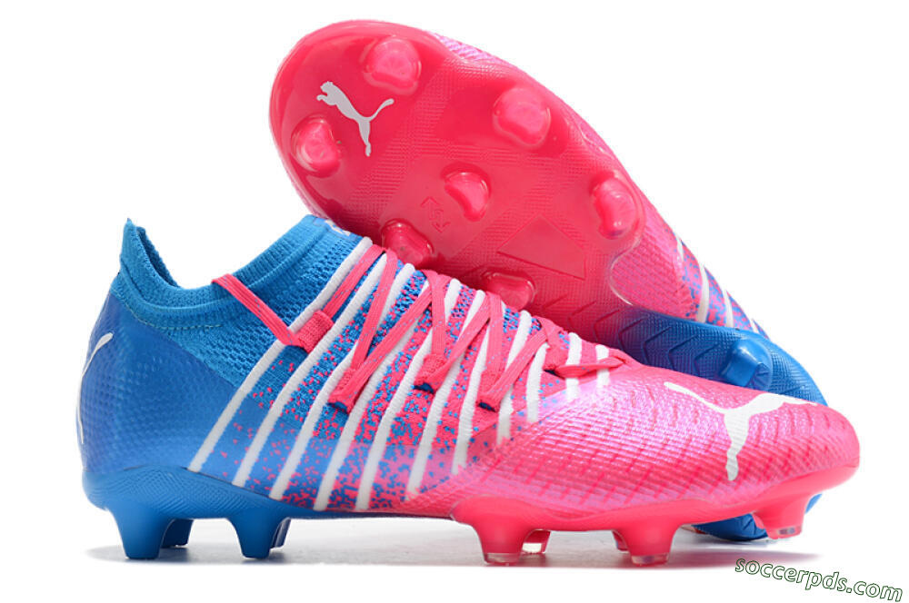 Puma Future Z 1.3 FG Low-Tops Football Boots - Pink/Blue/White 1
