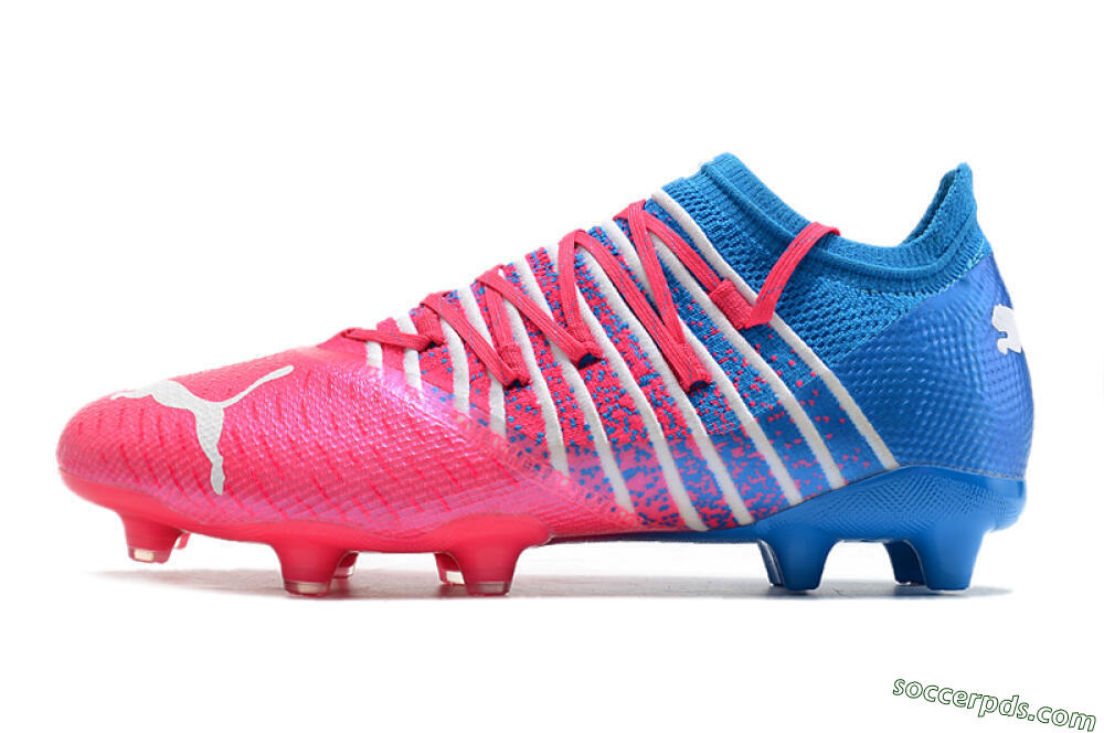 Puma Future Z 1.3 FG Low-Tops Football Boots - Pink/Blue/White 2