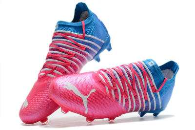 Puma Future Z 1.3 FG Low-Tops Football Boots - Pink/Blue/White