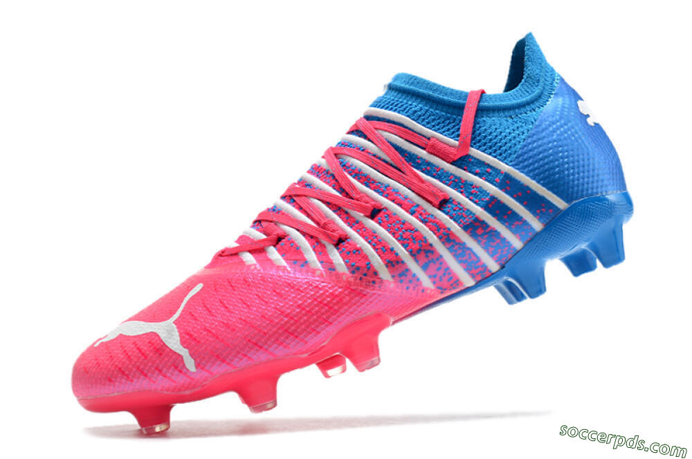 Puma Future Z 1.3 FG Low-Tops Football Boots - Pink/Blue/White 8