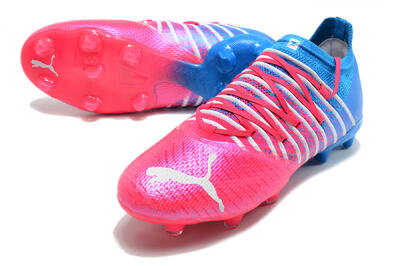 Puma Future Z 1.3 FG Low-Tops Football Boots - Pink/Blue/White