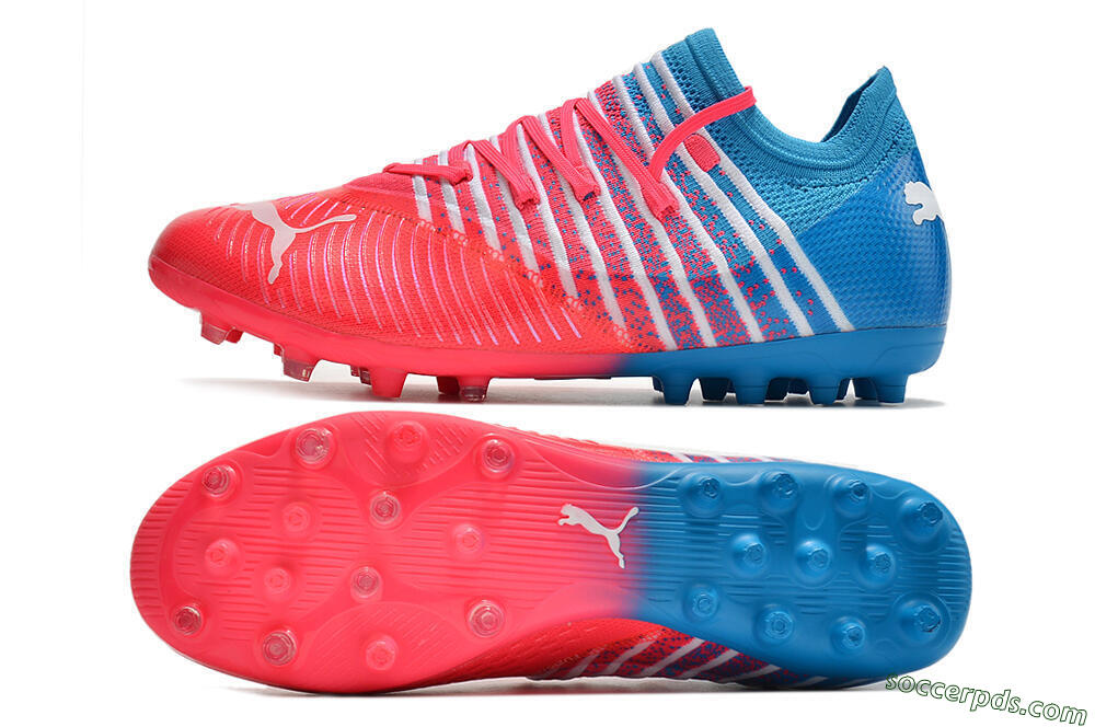 Puma Future Z 1.3 Instinct MG Low-Tops Football Boots - Pink/Blue/White 0