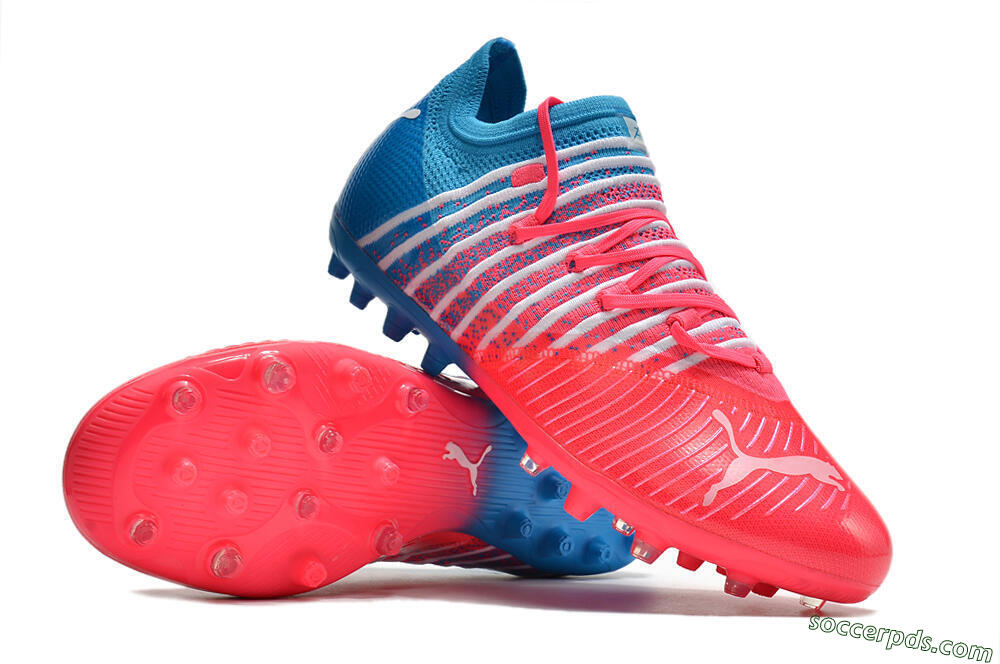Puma Future Z 1.3 Instinct MG Low-Tops Football Boots - Pink/Blue/White 3