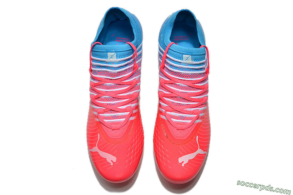 Puma Future Z 1.3 Instinct MG Low-Tops Football Boots - Pink/Blue/White 4