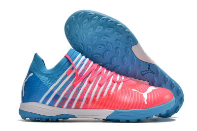 Puma Future Z 1.3 Instinct TF Low-Tops Football Shoes - Pink/Blue/White