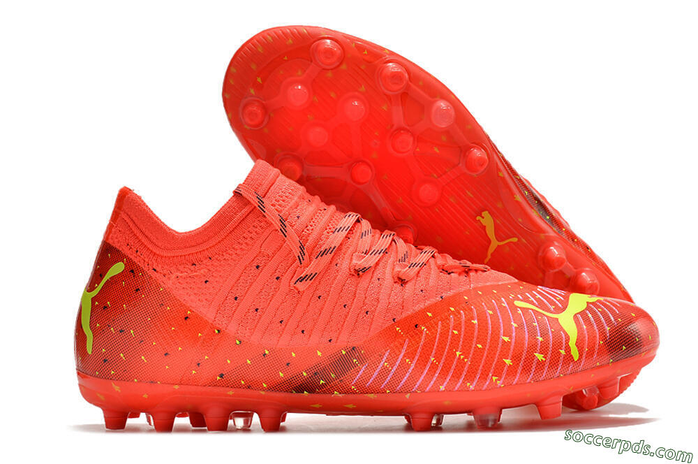 Puma Future Z 1.3 Instinct MG Low-Tops Football Boots - Orange/Yellow/Black 1