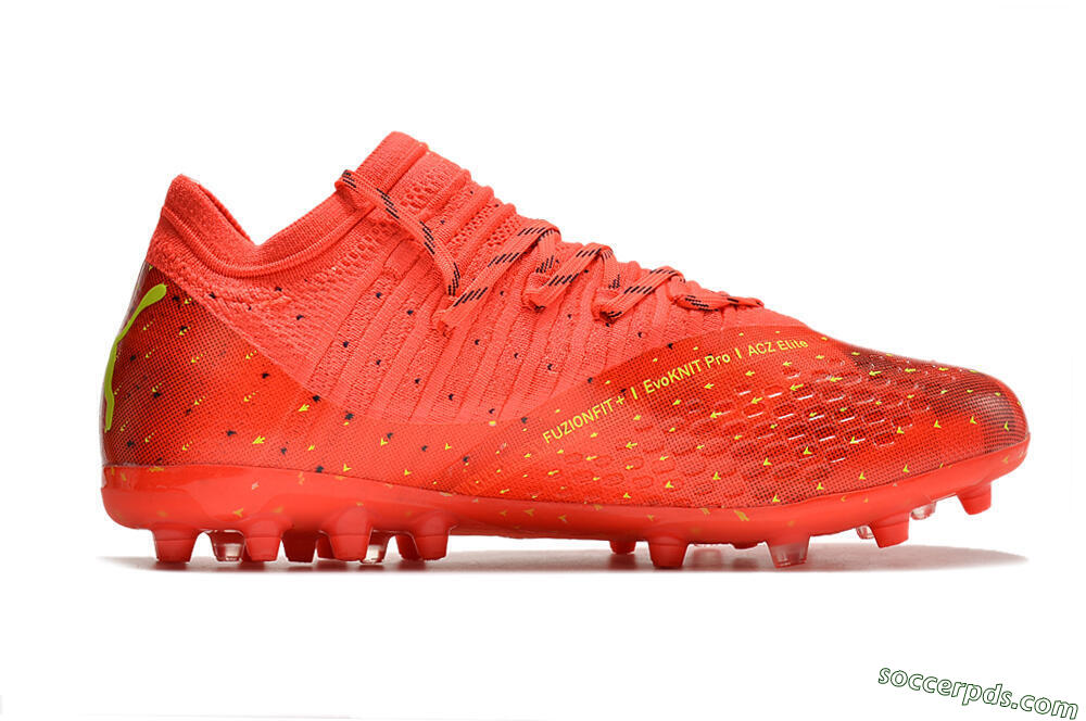 Puma Future Z 1.3 Instinct MG Low-Tops Football Boots - Orange/Yellow/Black 7