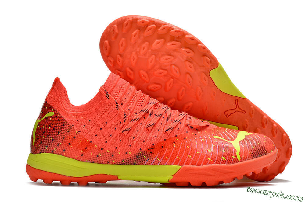 Puma Future Z 1.3 Instinct TF Low-Tops Football Shoes - Orange/Yellow 1