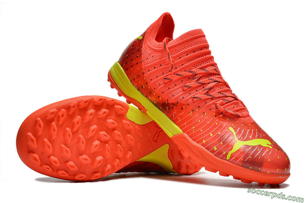 Puma Future Z 1.3 Instinct TF Low-Tops Football Shoes - Orange/Yellow 3