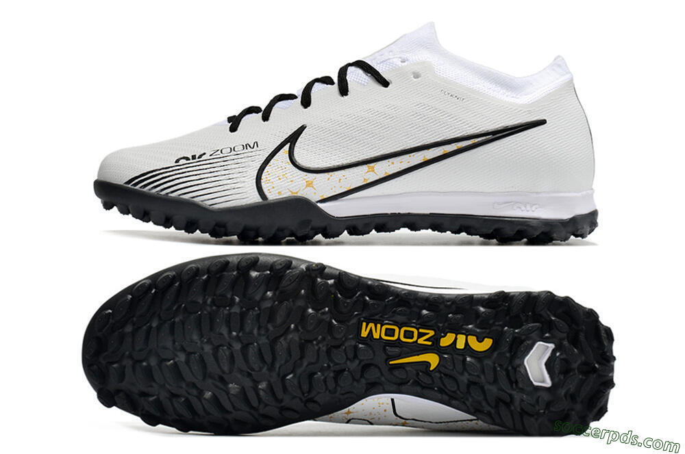 Nike Mercurial Vapor 15 Elite TF Low-Tops Football Shoes - White/Black 0