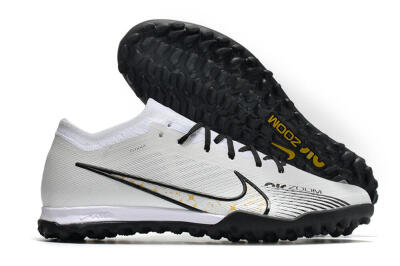 Nike Mercurial Vapor 15 Elite TF Low-Tops Football Shoes - White/Black