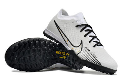 Nike Mercurial Vapor 15 Elite TF Low-Tops Football Shoes - White/Black