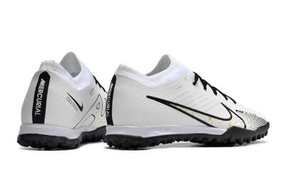 Nike Mercurial Vapor 15 Elite TF Low-Tops Football Shoes - White/Black