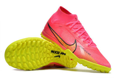 Nike Mercurial Superfly 9 Elite TF High-Tops Football Shoes - Pink/Yellow