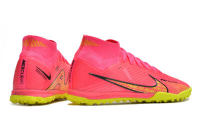 Nike Mercurial Superfly 9 Elite TF High-Tops Football Shoes - Pink/Yellow