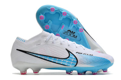 Nike Air Zoom Mercurial Vapor 15 Elite AG Low-Tops Football Boots - White/Blue