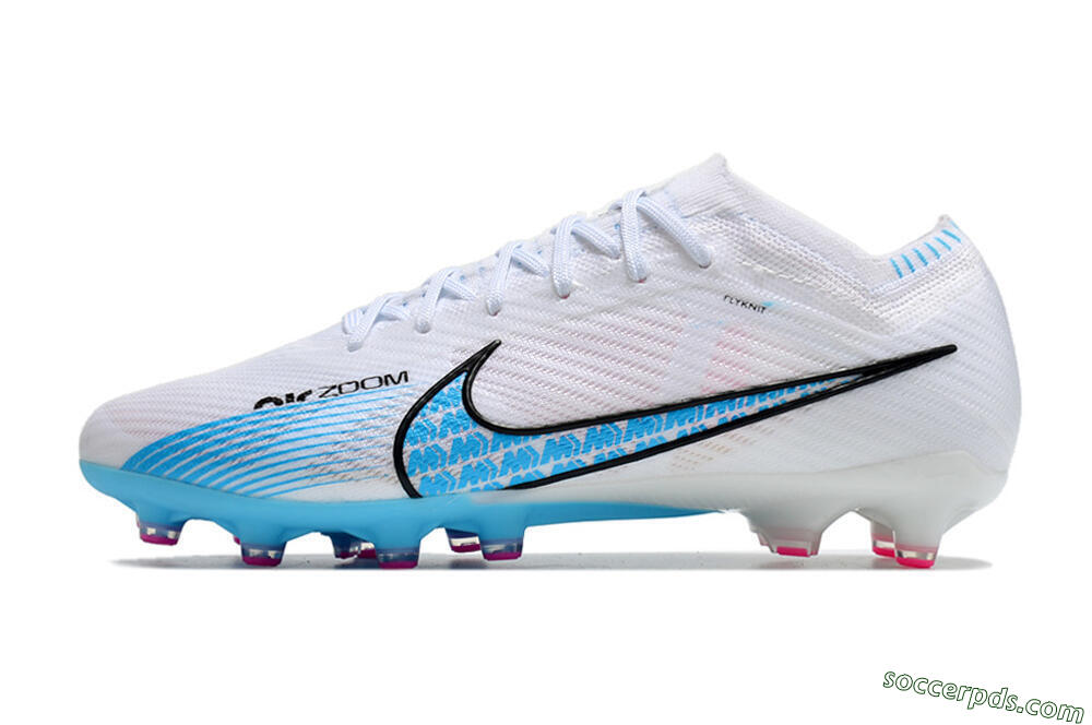 Nike Air Zoom Mercurial Vapor 15 Elite AG Low-Tops Football Boots - White/Blue 2