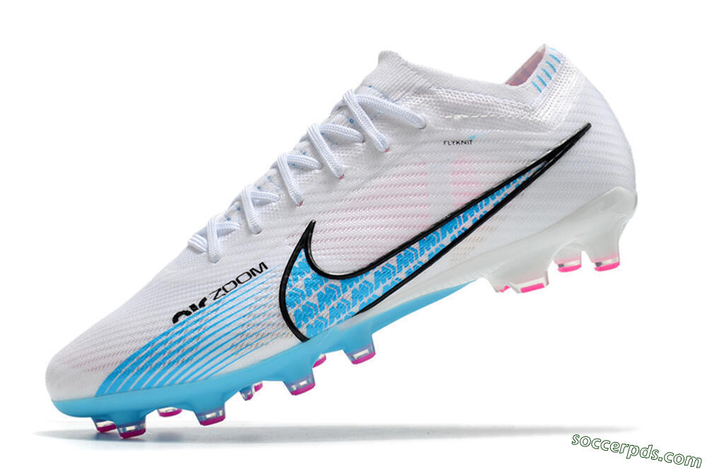 Nike Air Zoom Mercurial Vapor 15 Elite AG Low-Tops Football Boots - White/Blue 5