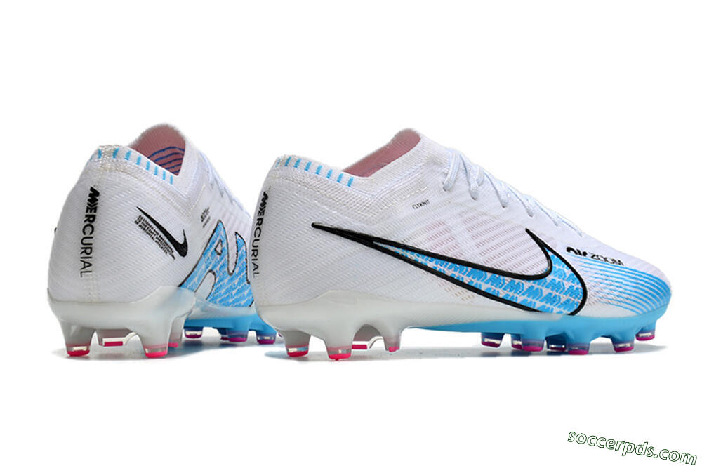 Nike Air Zoom Mercurial Vapor 15 Elite AG Low-Tops Football Boots - White/Blue 6