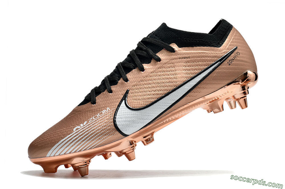 Nike Zoom Mercurial Vapor 15 Elite SG Low-Tops Football Boots - Gold/White 5