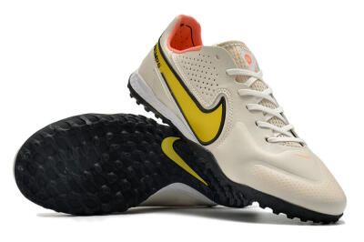 Nike Tiempo Legend 9 Pro TF Low-Tops Football Shoes - White/Yellow