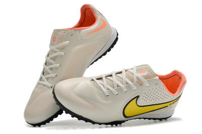 Nike Tiempo Legend 9 Pro TF Low-Tops Football Shoes - White/Yellow
