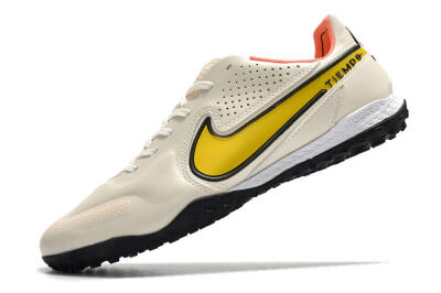 Nike Tiempo Legend 9 Pro TF Low-Tops Football Shoes - White/Yellow