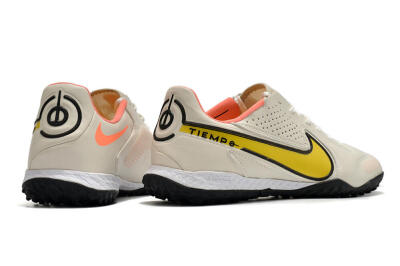 Nike Tiempo Legend 9 Pro TF Low-Tops Football Shoes - White/Yellow